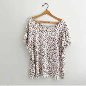 NWT Reitmans Cream Floral Blouse Size XXL